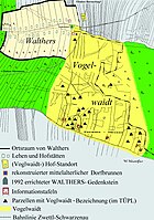Walthers im Franziszeischen Kataster von 1825. Karte bearbeitet von Walter Klomfar