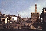 Площадь Синьории во Флоренции. 1740. Холст, масло. Музей изобразительных искусств, Будапешт