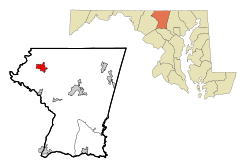 Location of Taneytown, Maryland