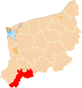 Poloha powiatu v rámci Západopomoranského vojvodstva