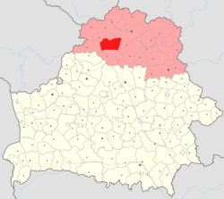 Location of Hlybokaye District