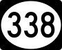 Mississippi Highway 338 marker