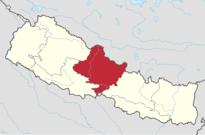 Location of Gandaki Pradesh