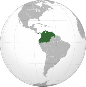 Localização de Grã-Colômbia