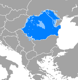 რუმინული ენის გავრცელების არეალი.