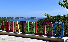 Insegna all'ingresso di Huatulco