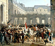 Герцог Орлеанский покидает Пале-Рояль и направляется в Отель-де-Виль 31 июля 1830 года. 1832. Холст, масло. Версальский дворец