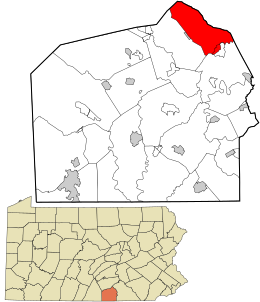 Location in Adams County and the state of Pennsylvania.