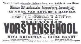 Affiche voor de eerste opvoeringen in 1875