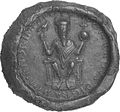 Sceau de Conrad II (1029), avec une représentation du sceptre d'aigle.