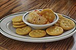 Pimento cheese and crackers