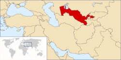 Lokasi Uzbekistan