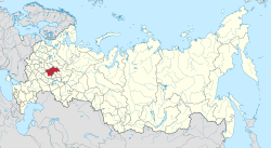 Location of Nizhny Novgorod