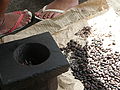 Cacao tostado koko cultivo local usado para beber koko quente samoano.