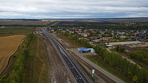 Подъезд от М5 к Ульяновску в посёлке Тереньга в Ульяновской области. Носит название Сызранское шоссе.