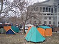 2008 protests: Tents set up