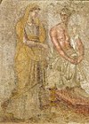 جدارية جنائزية من التراكوتا مثالًا على الفن الهلنستي تعود للقرن الثالث ق.م.