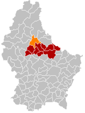 Localização de Bourscheid em Luxemburgo
