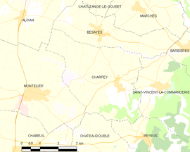 Mapa obce Charpey
