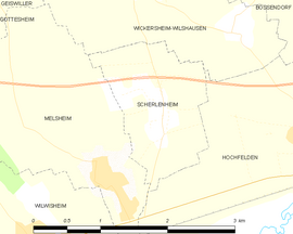 Mapa obce Scherlenheim