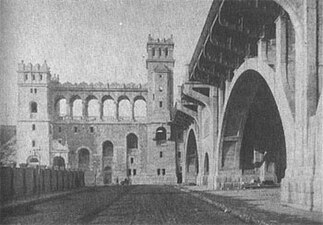 Viaduc et tourelles, côté sud, 1914.