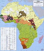 Етнолінгвістична карта Африки, 1996 рік (англ.)