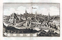 Budyšín kolem roku 1650 (Topographia Germaniae)