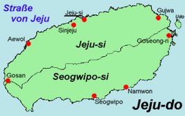 Kaart van Jeju
