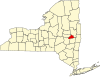 State map highlighting Schenectady County