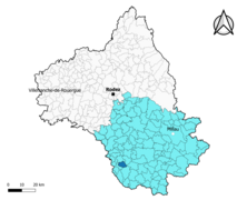 La Serre dans l'arrondissement de Millau en 2020.