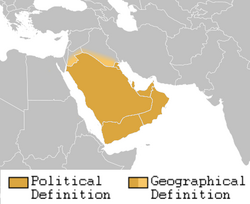 Politické a geografické vymezení Arabského poloostrova