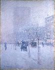 Childe Hassam, Final de la tarde, Nueva York, invierno, c. 1900