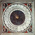 24-timersklokken "Face with Four Prophets/Evangelists" (1443) med romerske tall i Santa Maria del Fiore, laget av Paolo Uccellos