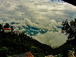 View of Mussoorie from the top of Gun Hill