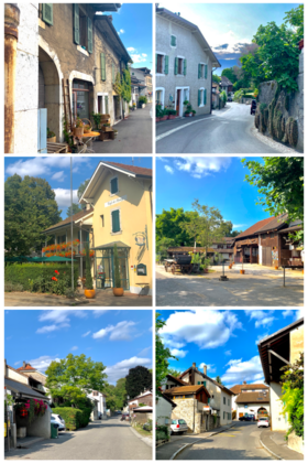 Blick auf Dorf und Rebberg