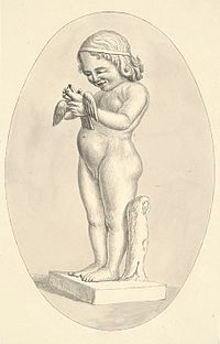 Estatua de enfant en Herculanum, de John Ingleby, 1795