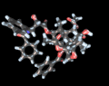 Model molekul berputar paclitaxel