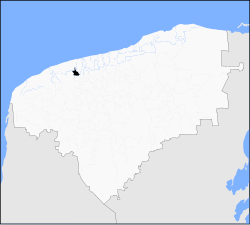 Location of Chicxulub Pueblo in Yucatan