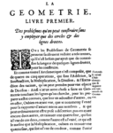 שער המהדורה הראשונה של ספרו "הגאומטריה", 1637