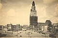 Overzicht van de noord- en oostzijde van de Grote Markt van de Oude Ebbingestraat tot het Scholtenhuis