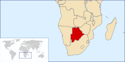 Mapa ya Botswana