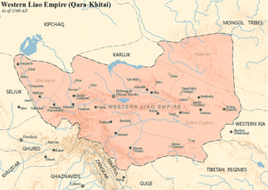 Каракитайское ханство в 1160 г.
