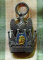Insigne de chevalier, en argent émaillé (2e type à boules, modèle napoléonien)[6]
