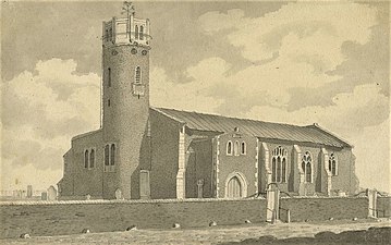 St Paul Fyebridge Church, Norwich (c. 1815), pencil and grey wash on paper, Norfolk Museums Collections