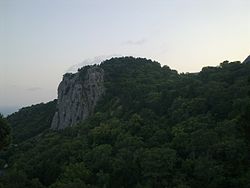 The Khrestova peak of the Crimean Mountains located in Oreanda.