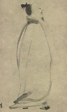 Li Bai Chanting a Poem, by Liang K'ai (1140 - 1210)