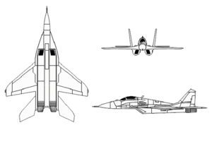 Lukisan MiG-29 dalam 3-sisi