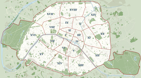 Bản đồ Paris hiện nay