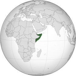 ██ Territory controlled ██ Territory claimed but not controlled (Somaliland)