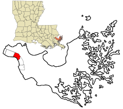 Location in St. Bernard Parish and the state of Louisiana.